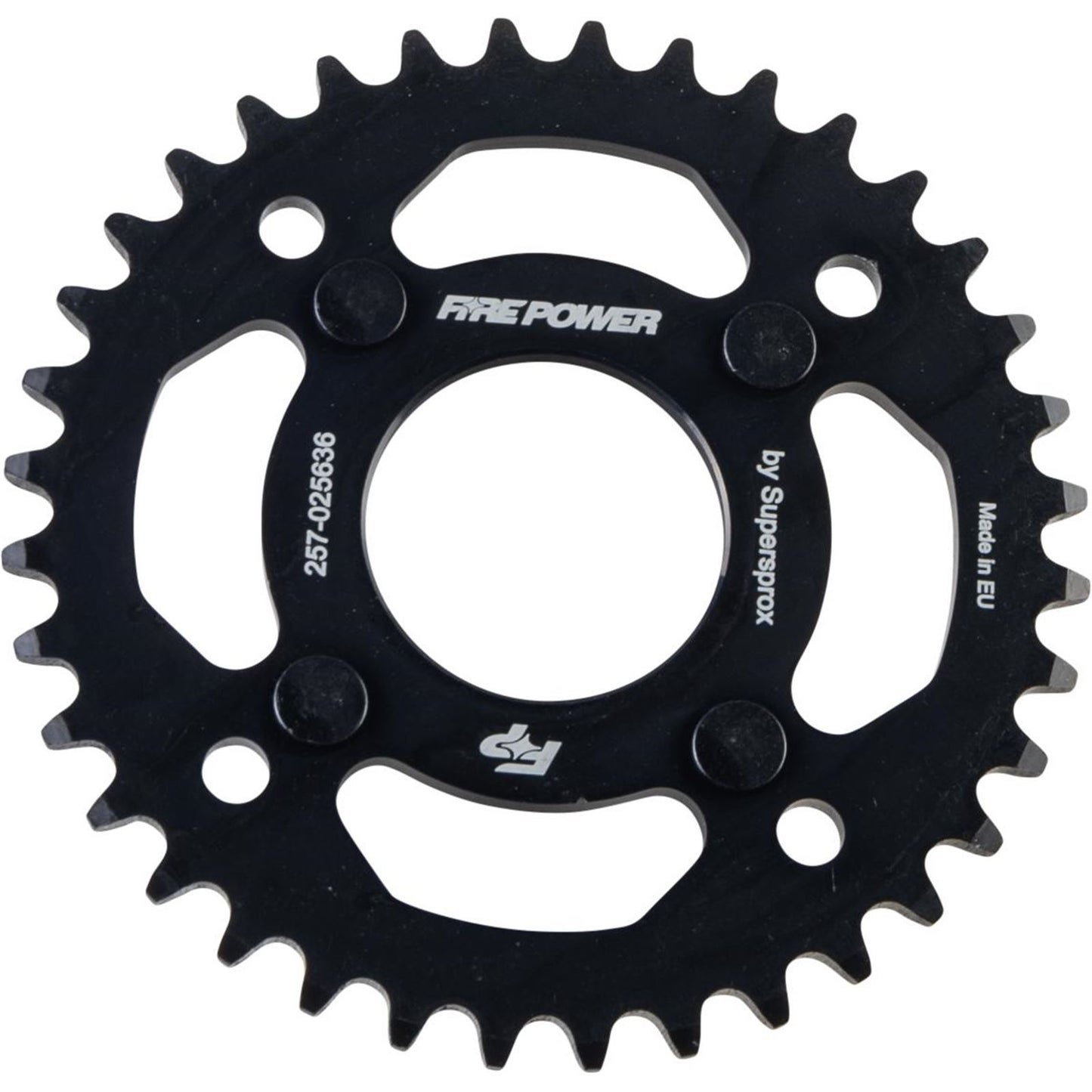 Fire Power Rear Sprocket - Steel - 36T - Black FPS-256-36- BLK_1707060