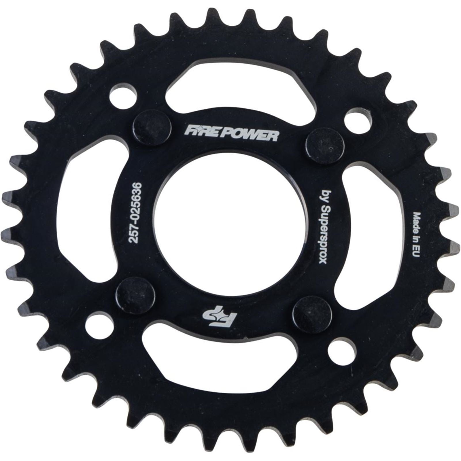 Fire Power Rear Sprocket - Steel - 36T - Black FPS-256-36- BLK_1707060