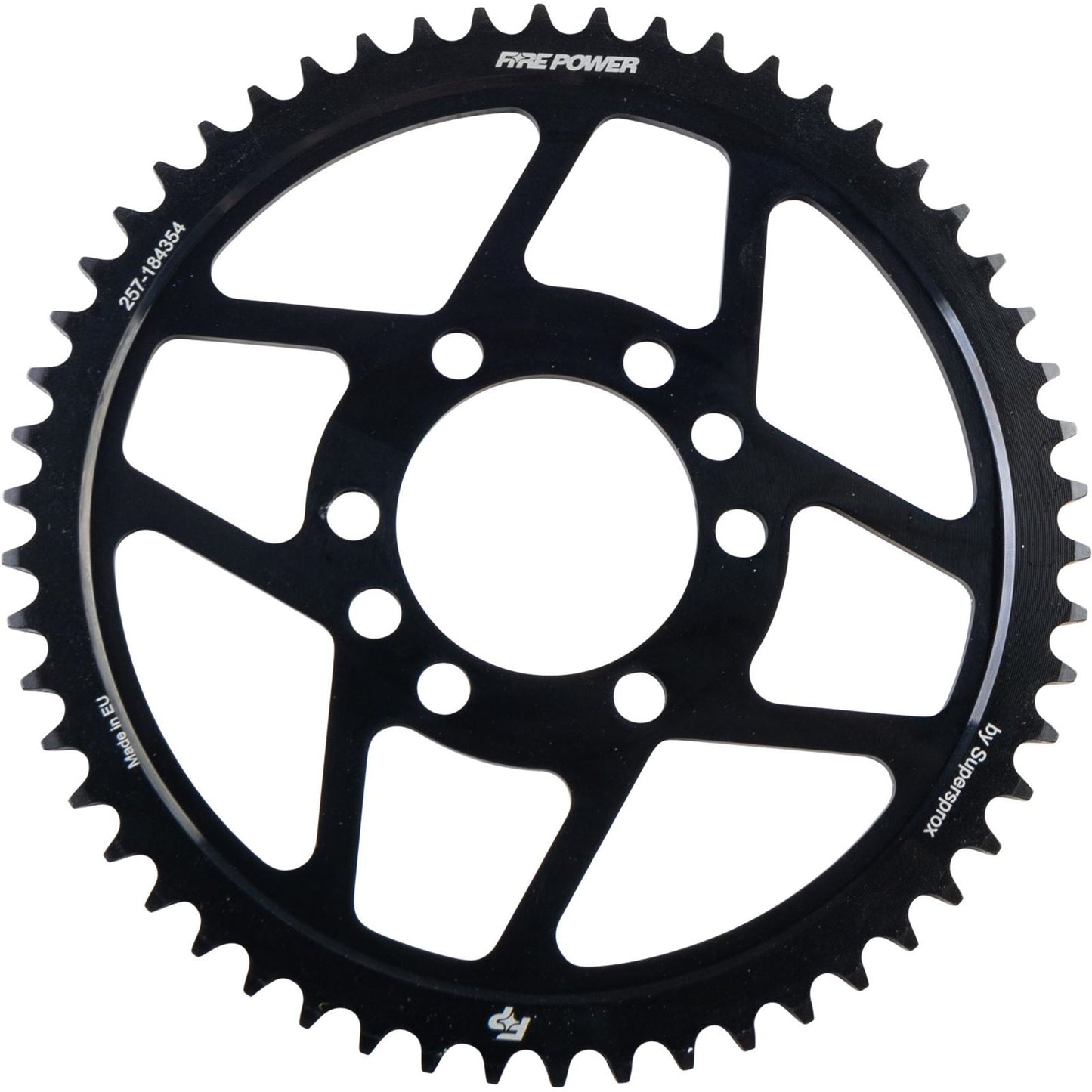 Fire Power Rear Sprocket - Steel - 54T - Black FPS-1843-54-BLK_1706934
