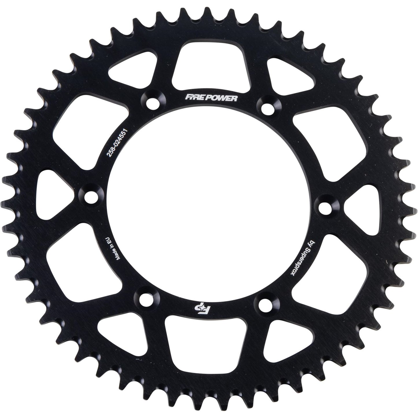 Fire Power Rear Sprocket - Aluminum - 51T - Black FPA-245-51-BLK_1710373