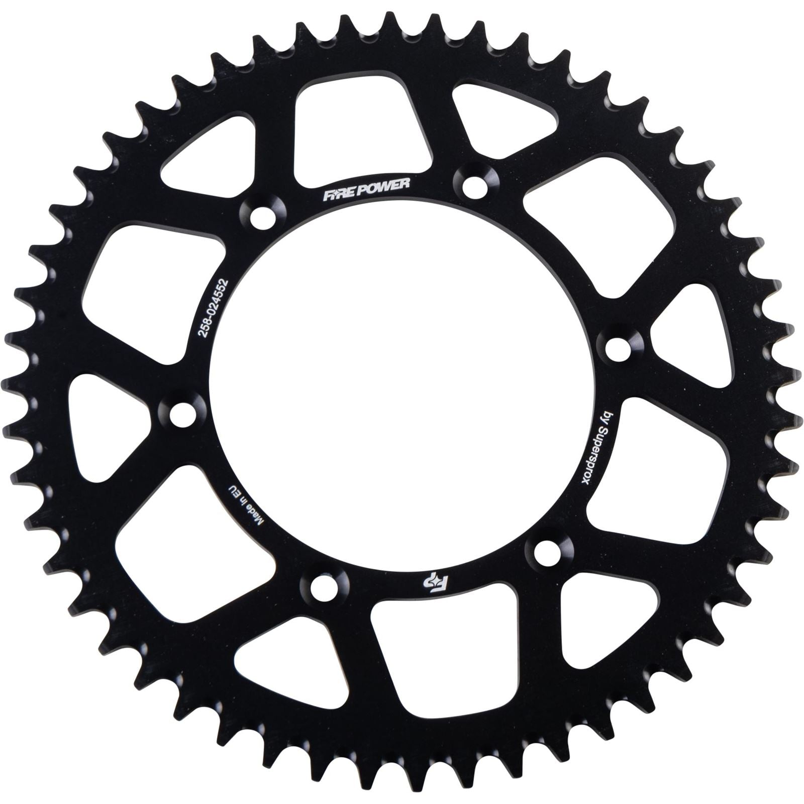 Fire Power Rear Sprocket - Aluminum - 52T - Black FPA-245-52-BLK_1707057