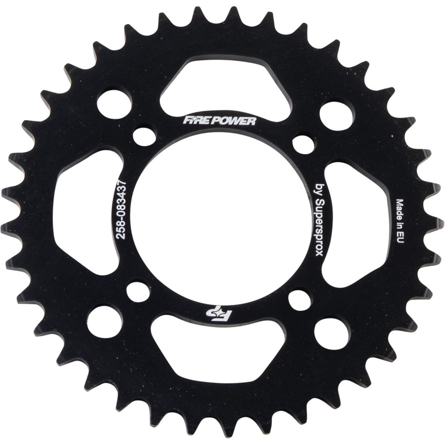 Fire Power Rear Sprocket - Aluminum - 37T - Black FPA-834-37-BLK_1706932