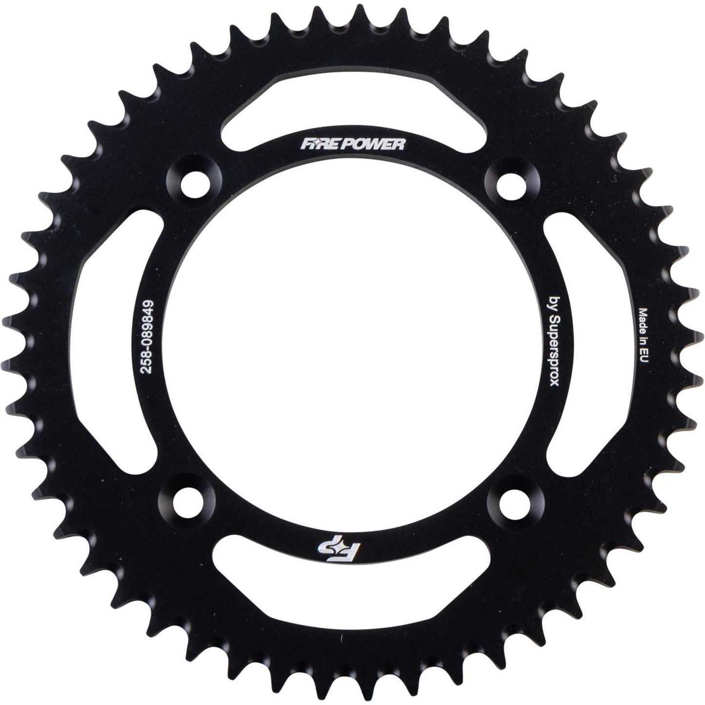 Fire Power Rear Sprocket - Aluminum - 49T - Black FPA-898-49-BLK_1710339