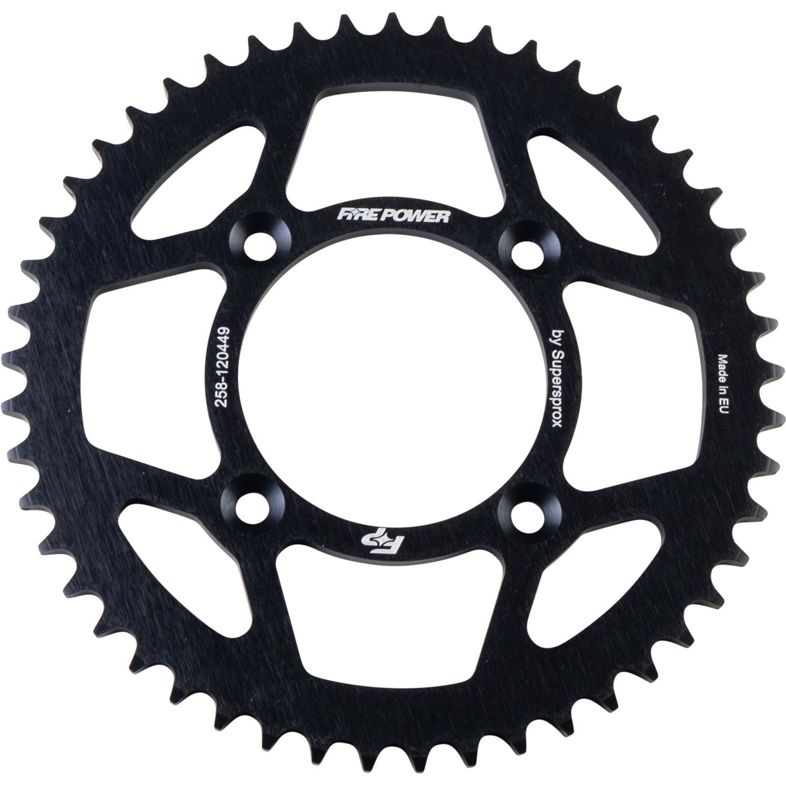 Fire Power Rear Sprocket - Aluminum - 49T - Black FPA-1204-49-BLK_1707050