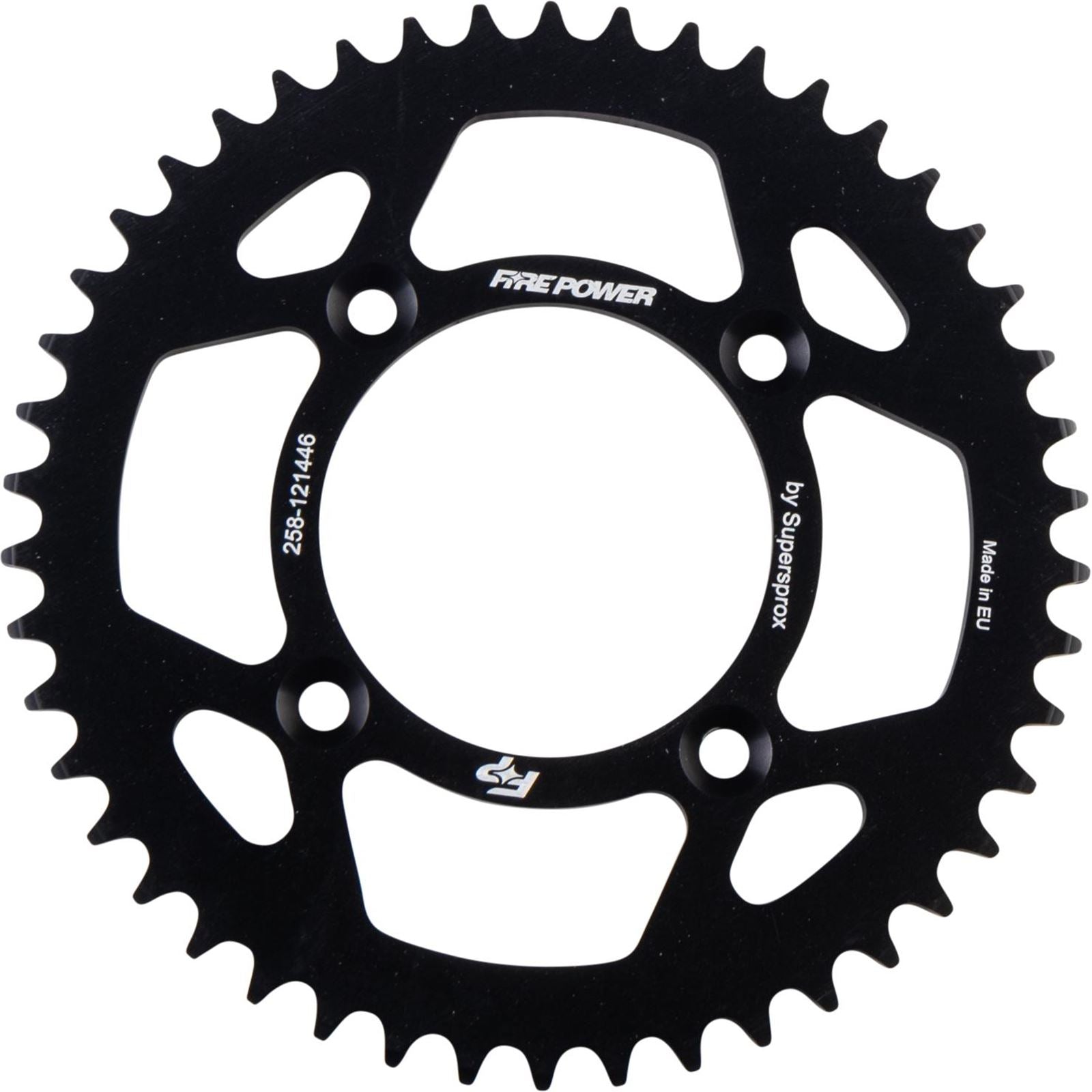 Fire Power Rear Sprocket - Aluminum - 46T - Black FPA-1214-46-BLK_1710361