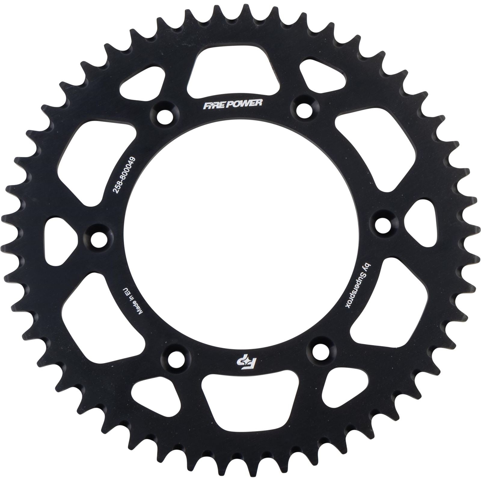 Fire Power Rear Sprocket - Aluminum - 49T - Black FPA-8000-49-BLK_1707132