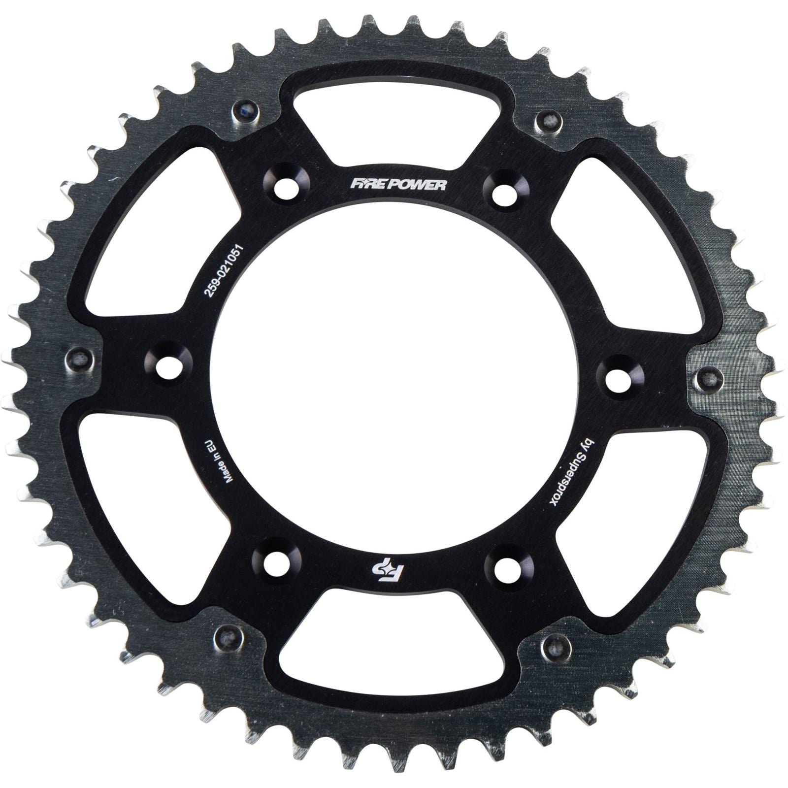 Fire Power Rear Sprocket - Hybrid - 51T Black/Silver FPH-210-51-BLK_1706930