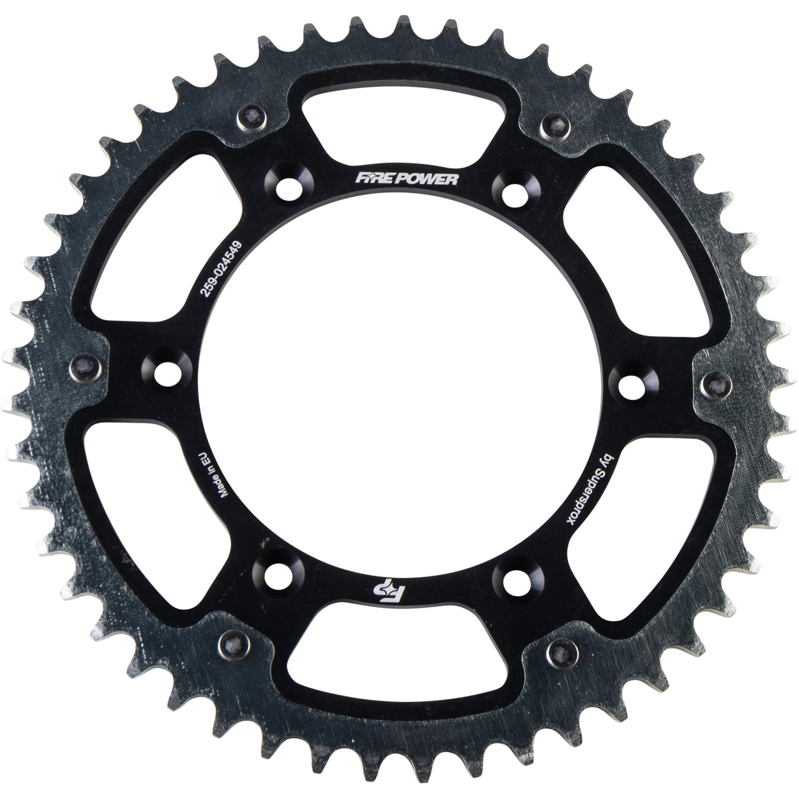 Fire Power Rear Sprocket - Hybrid - 49T - Black/Silver FPH-245-49-BLK_1706915