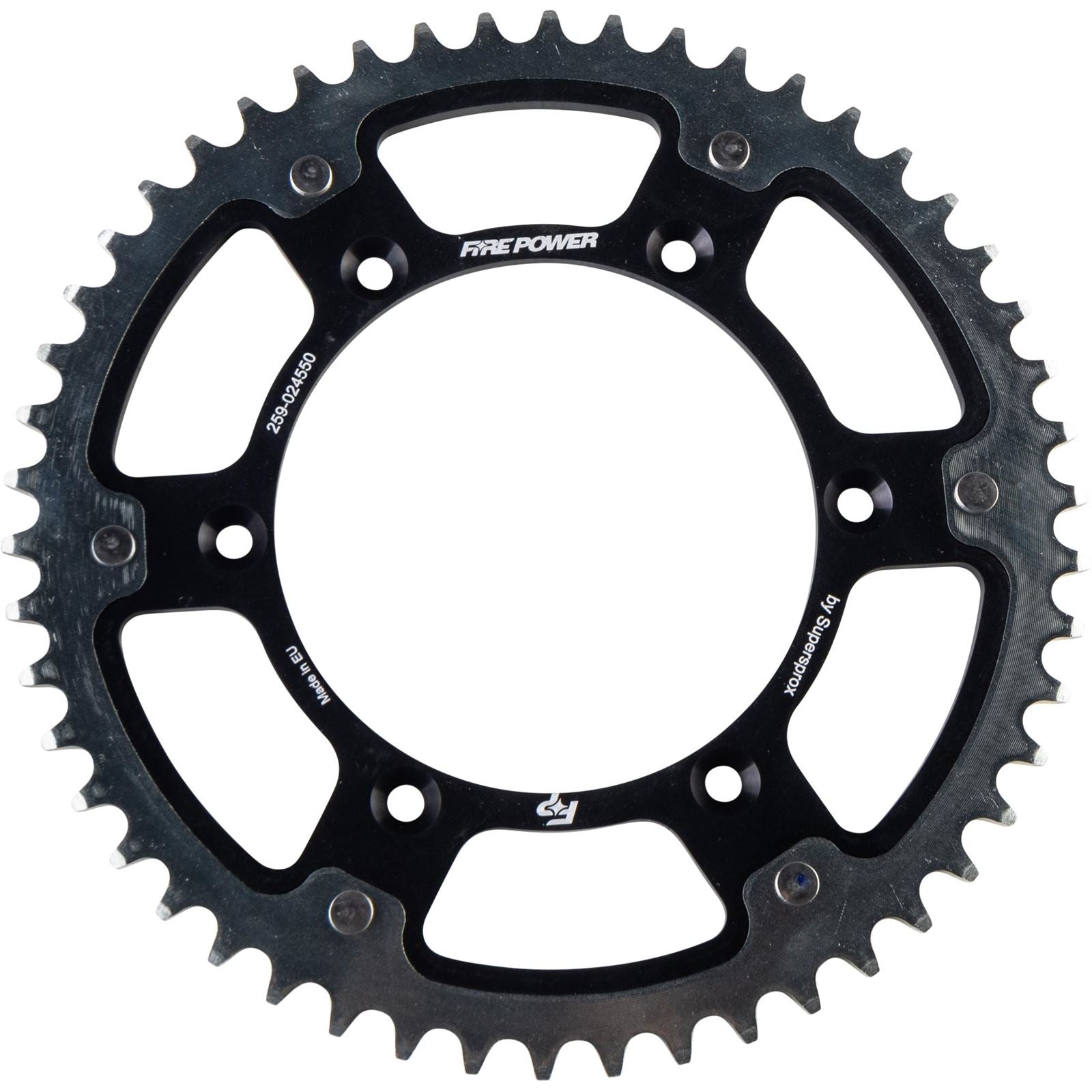 Fire Power Rear Sprocket - Hybrid - 50T - Black/Silver FPH-245-50-BLK_1706969