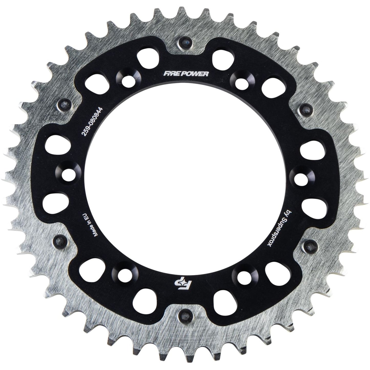 Fire Power Rear Sprocket - Hybrid - 44T - Black/Silver FPH-808-44-BLK_1706939