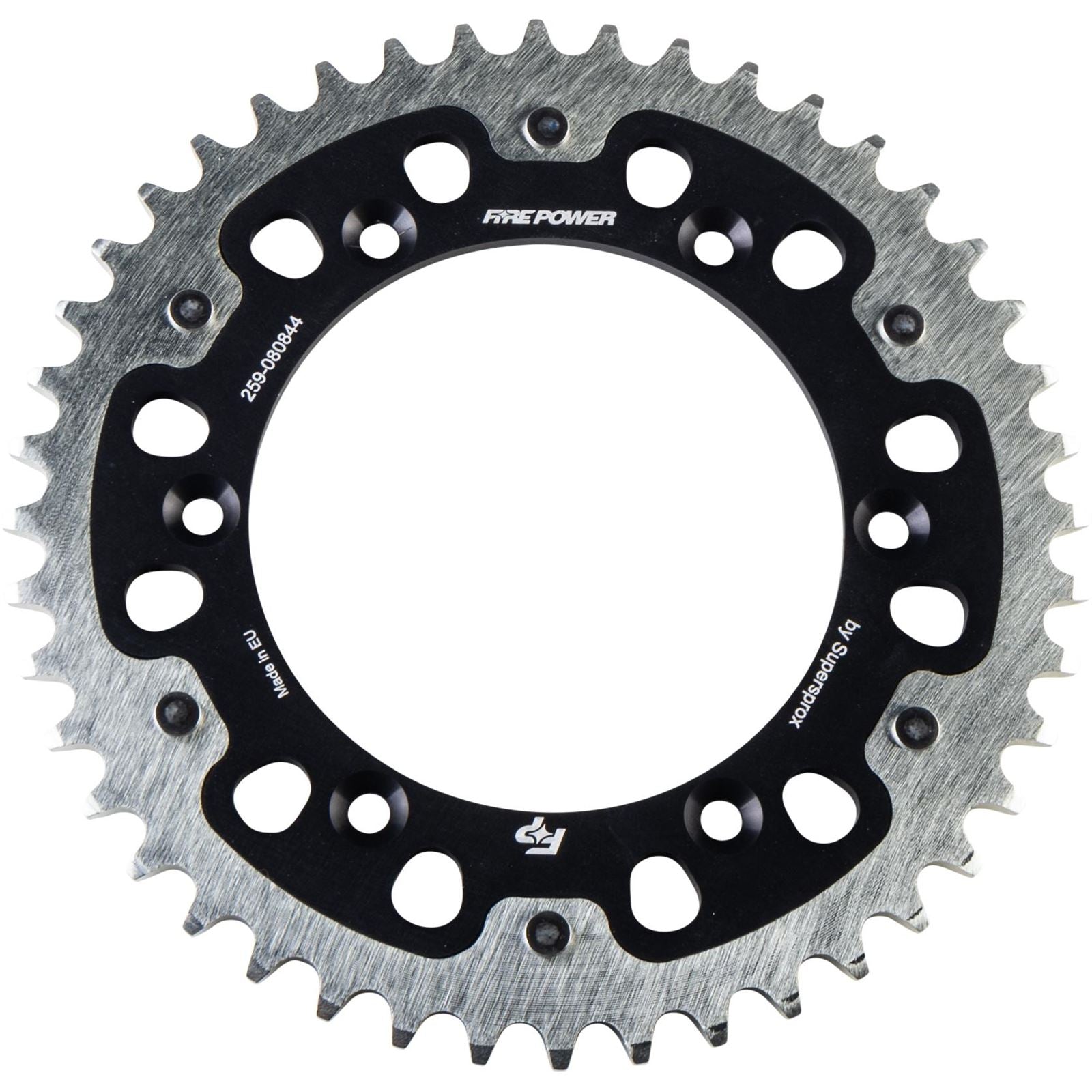 Fire Power Rear Sprocket - Hybrid - 44T - Black/Silver FPH-808-44-BLK_1706939