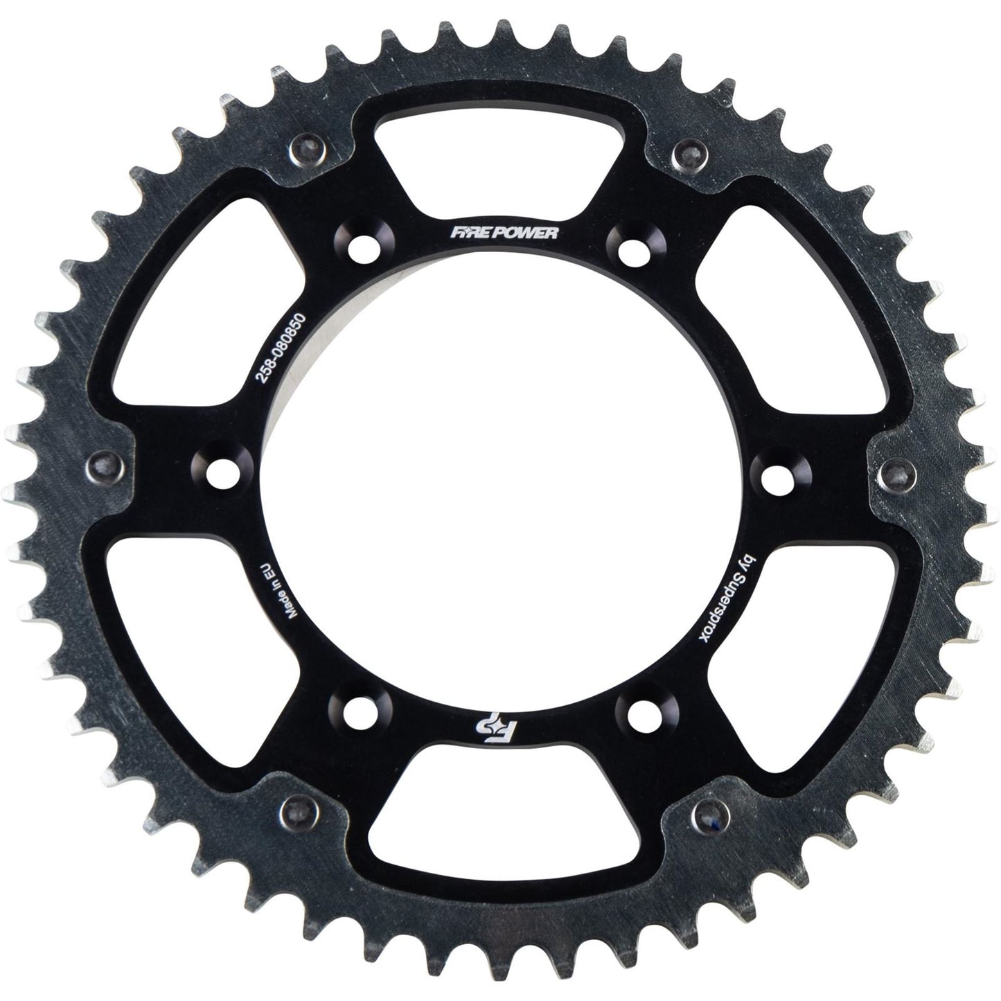 Fire Power Rear Sprocket - Hybrid - 50T - Black/Silver FPH-808-50-BLK_1710372