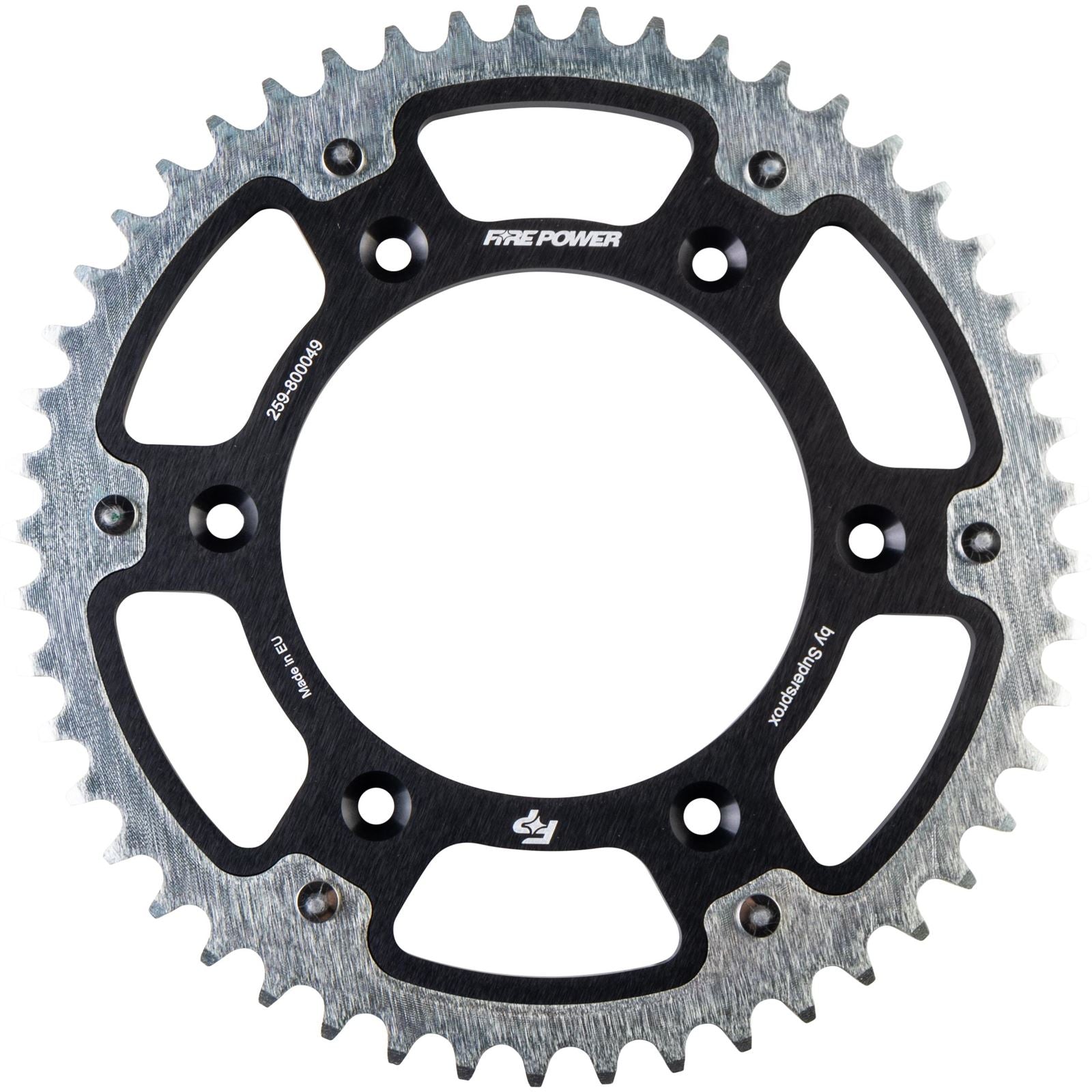 Fire Power Rear Sprocket - Hybrid - 49T - Black/Silver FPH-8000-49-BLK_1707098