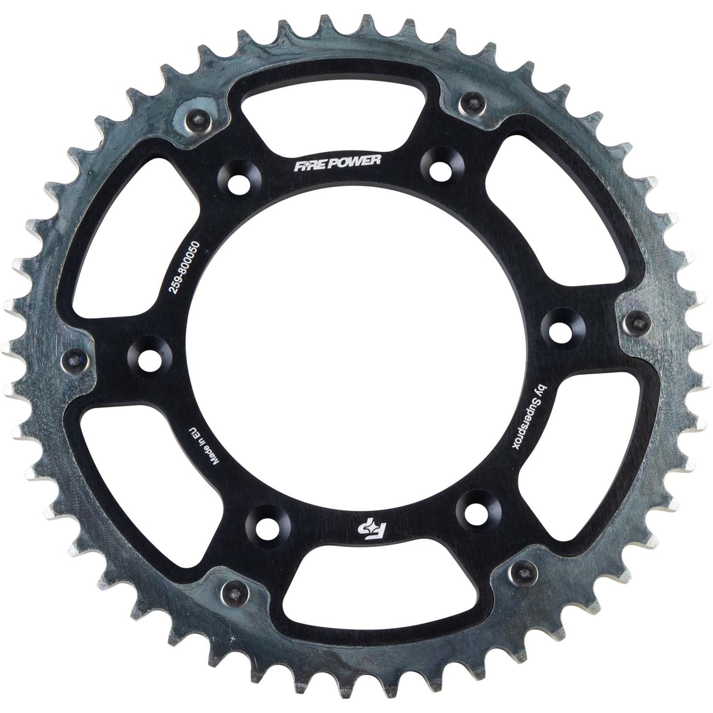 Fire Power Rear Sprocket - Hybrid - 50T - Black/Silver FPH-8000-50-BLK_1706925