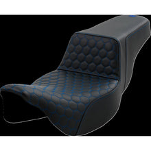 Saddlemen Step-Up Seat - Honeycomb - Extended Reach - Blue Stitching A808-07B-178BLU_1474909
