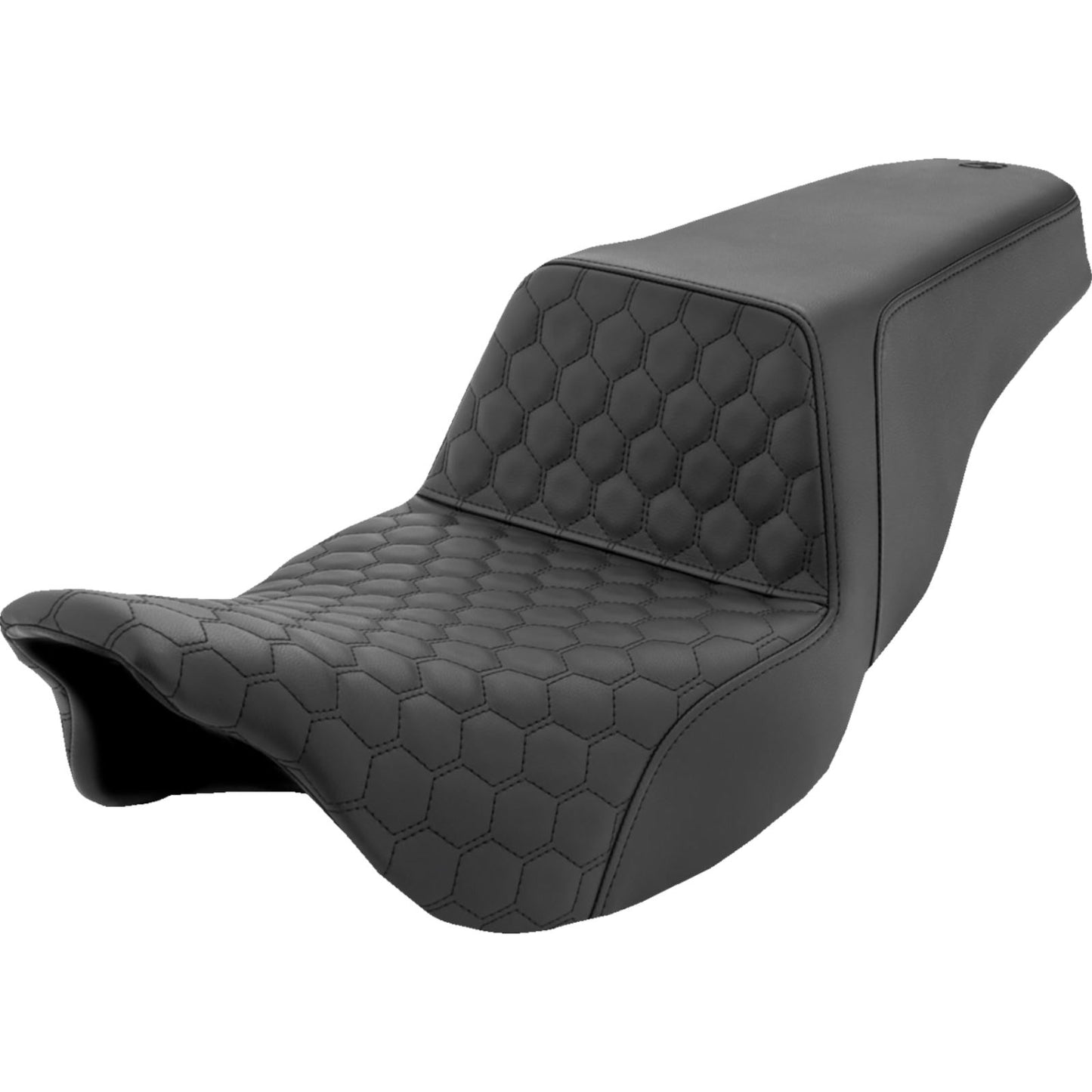 Saddlemen Step-Up Seat - Honeycomb - Black Stitching - FL '08-'23 808-07B-177_1411497