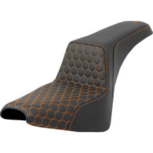 Saddlemen Step-Up Seat - Honeycomb - Orange Stitching - FXBB/FXST '18-'23 A818-30-177ORA_1411490