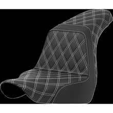 Saddlemen Step-Up Seat - Full Lattice Stitch White Stitch FXLR/FLSB '18-'21 A818-29-175WHI_1427223