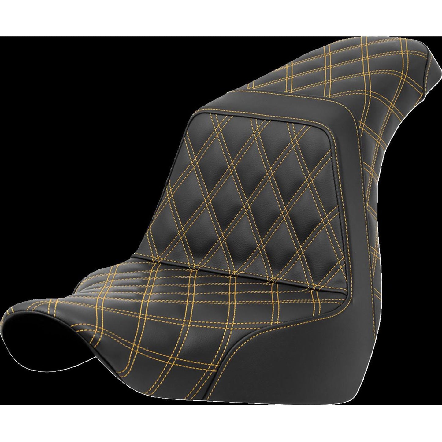 Saddlemen Step-Up Seat - Full Lattice Stitch Gold Stitch FXLR/FLSB '18-'21 A818-29-175GOL_1427230