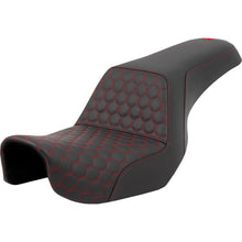 Saddlemen Step-Up Seat - Honeycomb - Red Stitching - Dyna '06-'17 A806-04-177RED_1411488