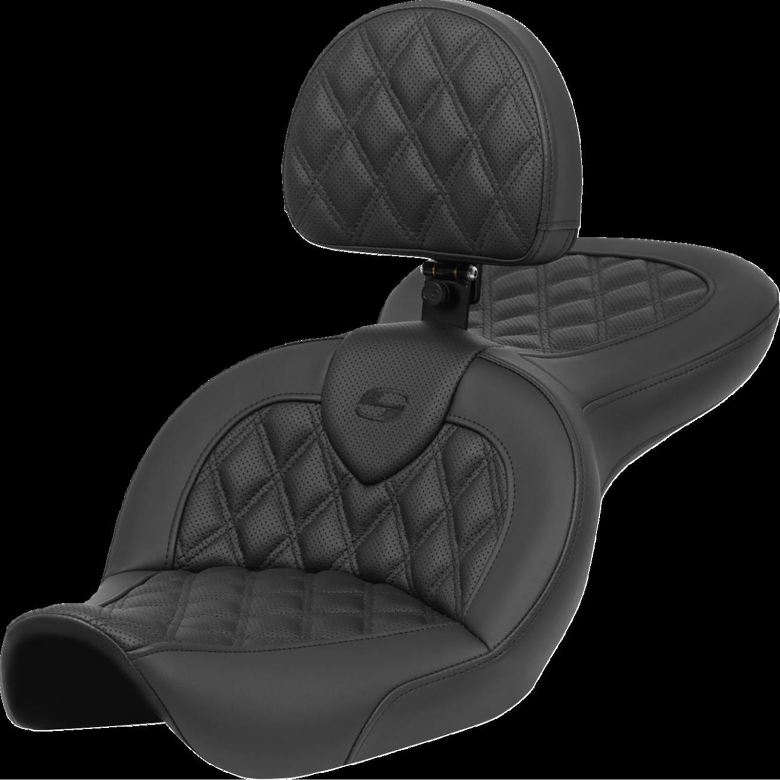 Saddlemen Explorer™ Road Sofa Seat - with Backrest - Lattice Stitch 896-05-182BR_1415592