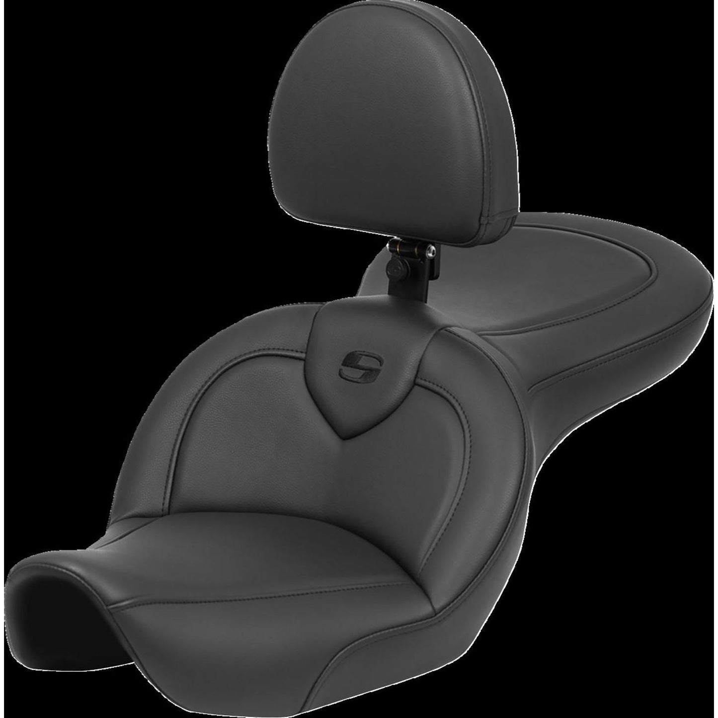 Saddlemen Explorer™ Road Sofa Seat - with Backrest - Black - FXDWG '96-'23 896-05-187BR_1415588