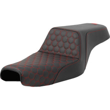 Saddlemen Step-Up Seat - Honeycomb - Red Stitching - Sportster '04-'21 A807-11-177RED_1411483