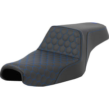 Saddlemen Step-Up Seat - Honeycomb - Blue Stitching - Sportster '04-'21 A807-11-177BLU_1411482