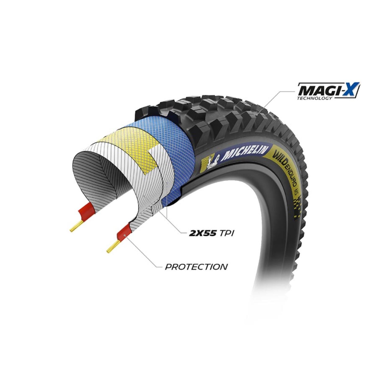 Michelin - Bicycle Wild Enduro MS Racing LineDK Mountain Tire - 29''x2.40 - Magi-X - Black [MPN: 09322]_1411792