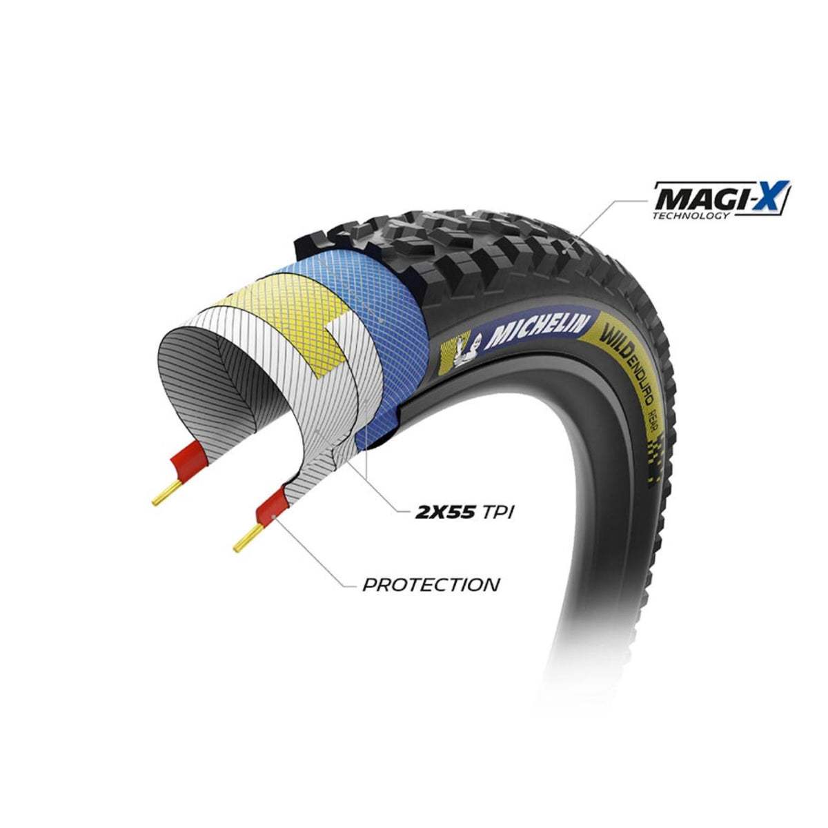 Michelin - Bicycle Wild Enduro Rear Racing Line DK Mountain Tire - 29''x2.40 - Magi-X - Black [MPN: 44014]_1411794