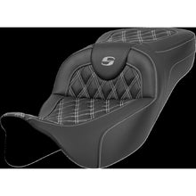 Saddlemen Extended Reach Roadsofa™ Seat - Lattice Stitch - Silver Stitch A808-07B-184SIL_1474009