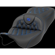 Saddlemen Roadsofa™ Seat - Lattice Stitch - Blue Stitch - without Backrest A808-07B-182BLU_1434950