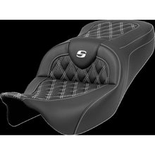 Saddlemen Roadsofa™ Seat - Lattice Stitch - White Stitch without Backrest A808-07B-182WHI_1434954