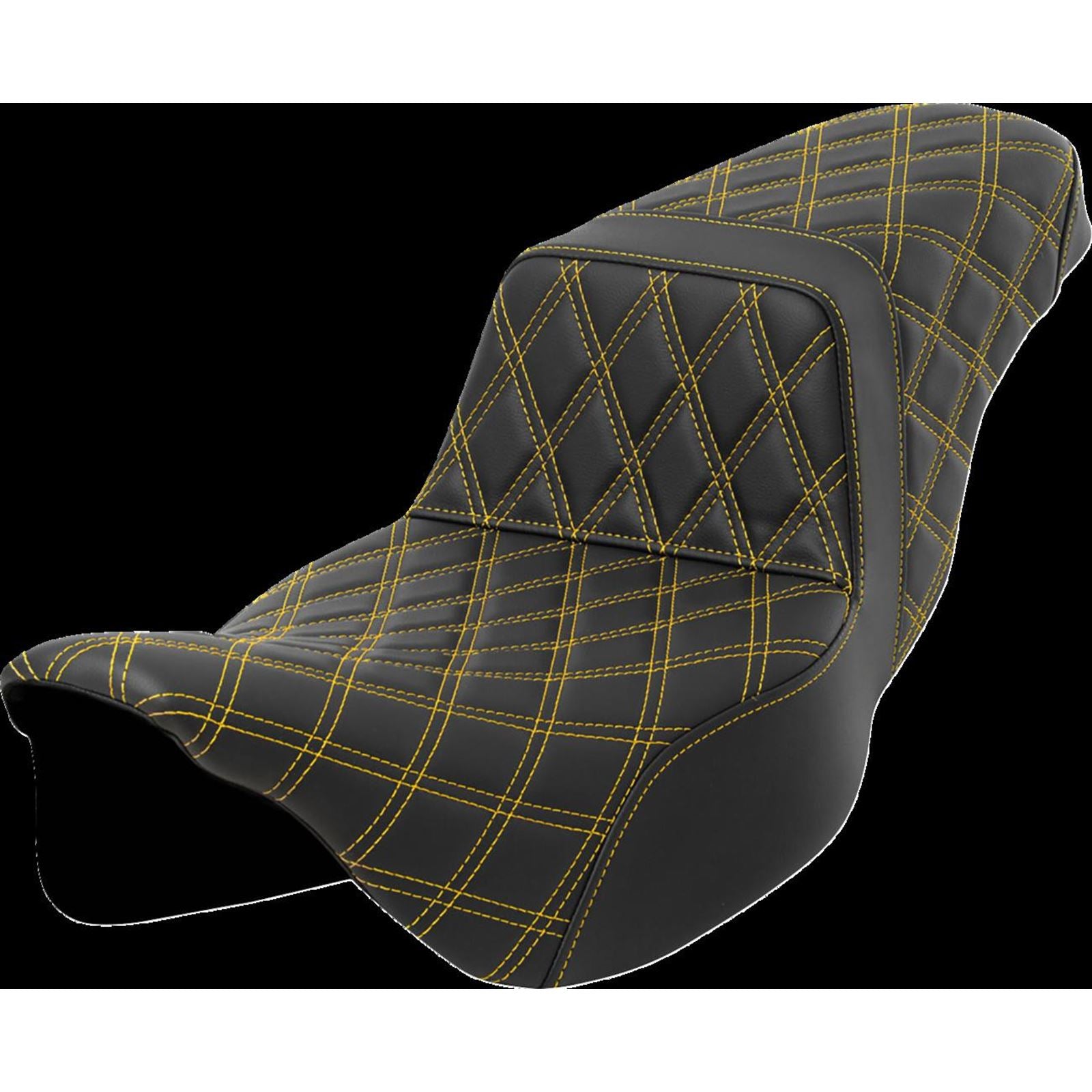 Saddlemen Step-Up Seat - Lattice Stitch - Gold Stitch - Extended Reach A808-07E-175GOL_1471398