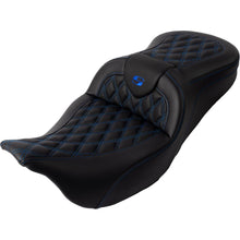 Saddlemen Roadsofa™ Seat - with Backrest - Blue Stitch - FL '08-'23 A808-07R-182BLU_1490065