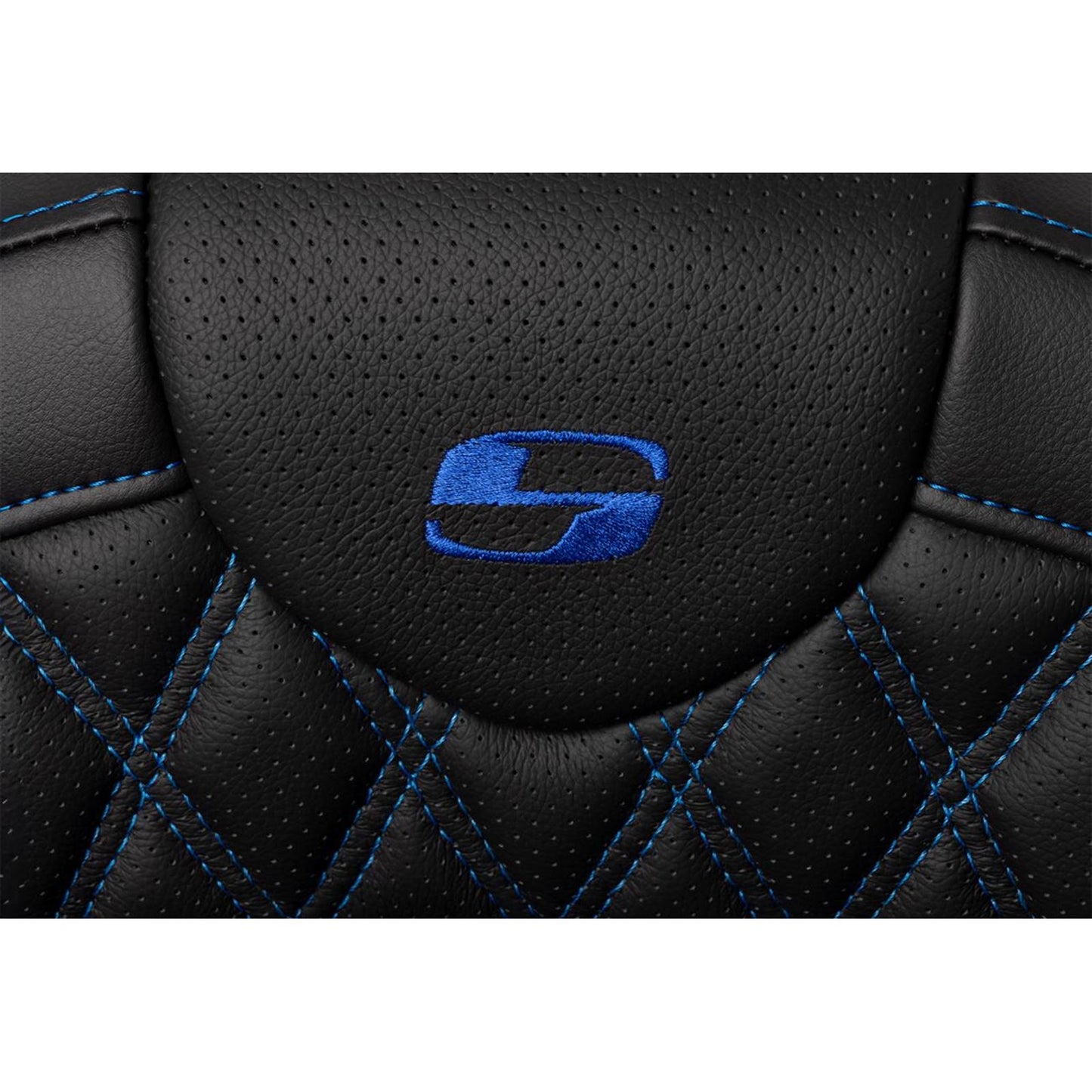 Saddlemen Roadsofa™ Seat - with Backrest - Blue Stitch - FL '08-'23 A808-07R-182BLU_1490060