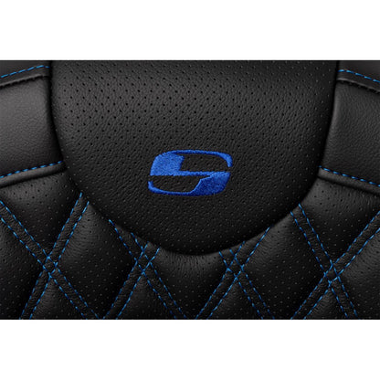 Saddlemen Roadsofa™ Seat - with Backrest - Blue Stitch - FL '08-'23 A808-07R-182BLU_1490060