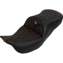 Saddlemen Roadsofa™ Seat - with Backrest - Orange Stitch - FL '08-'23 A808-07R-182ORA_1485737