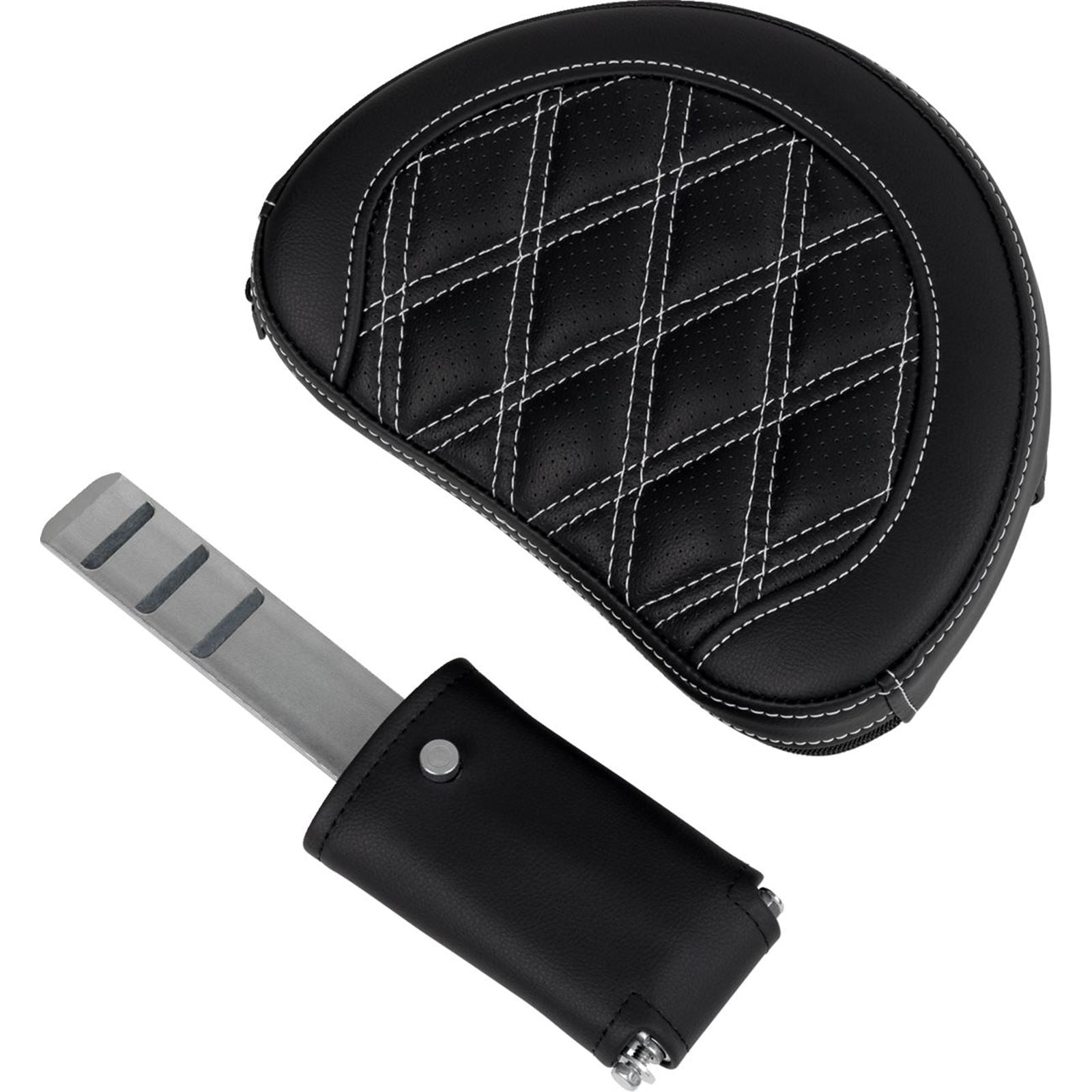 Saddlemen Roadsofa™ Seat - with Backrest - White Stitch - FL '08-'23 A808-07R-182WHI_1487684