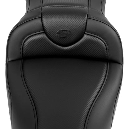 Saddlemen Roadsofa™ Seat - without Backrest - Carbon Fiber - Black Stitch A808-07B-185BLK_1487682