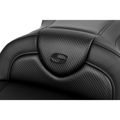 Saddlemen Roadsofa™ Seat - without Backrest - Carbon Fiber - Black Stitch A808-07B-185BLK_1487681