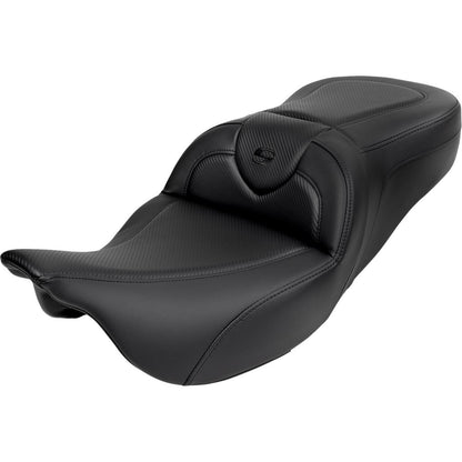 Saddlemen Roadsofa™ Seat - with Backrest - Carbon Fiber - Black Stitch [MPN: A808-07R-185BLK]_1485726