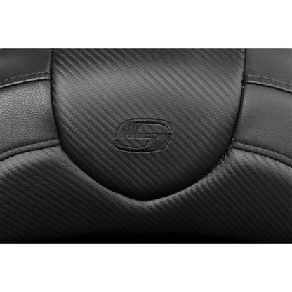 Saddlemen Roadsofa™ Seat - with Backrest - Carbon Fiber - Black Stitch [MPN: A808-07R-185BLK]_1485691