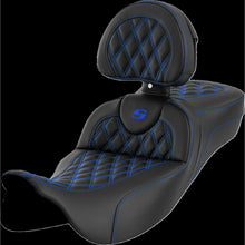 Saddlemen Roadsofa™ Extended Reach Seat - Lattice Stitch - Blue Stitch A808-07R-184BLU_1442433