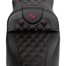 Saddlemen Roadsofa™ Extended Reach Seat - Lattice Stitch Wine Berry Stitch A808-07R-184BUR_1485801