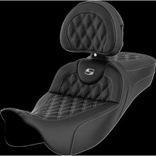 Saddlemen Roadsofa™ Extended Reach Seat - Lattice Stitch - Silver Stitch A808-07R-184SIL_1442437