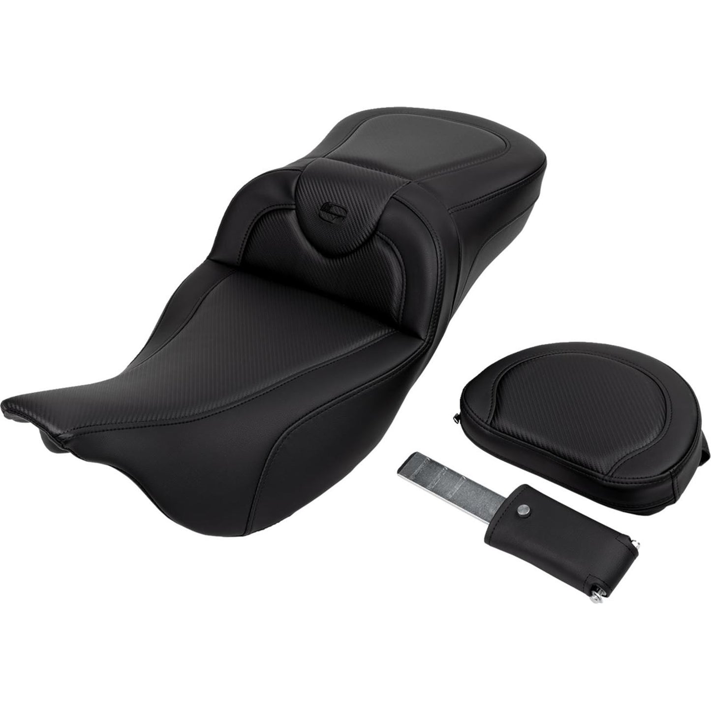 Saddlemen Roadsofa™ Extended Reach Seat - Carbon Fiber - Black Stitch A808-07R-186BLK_1485764