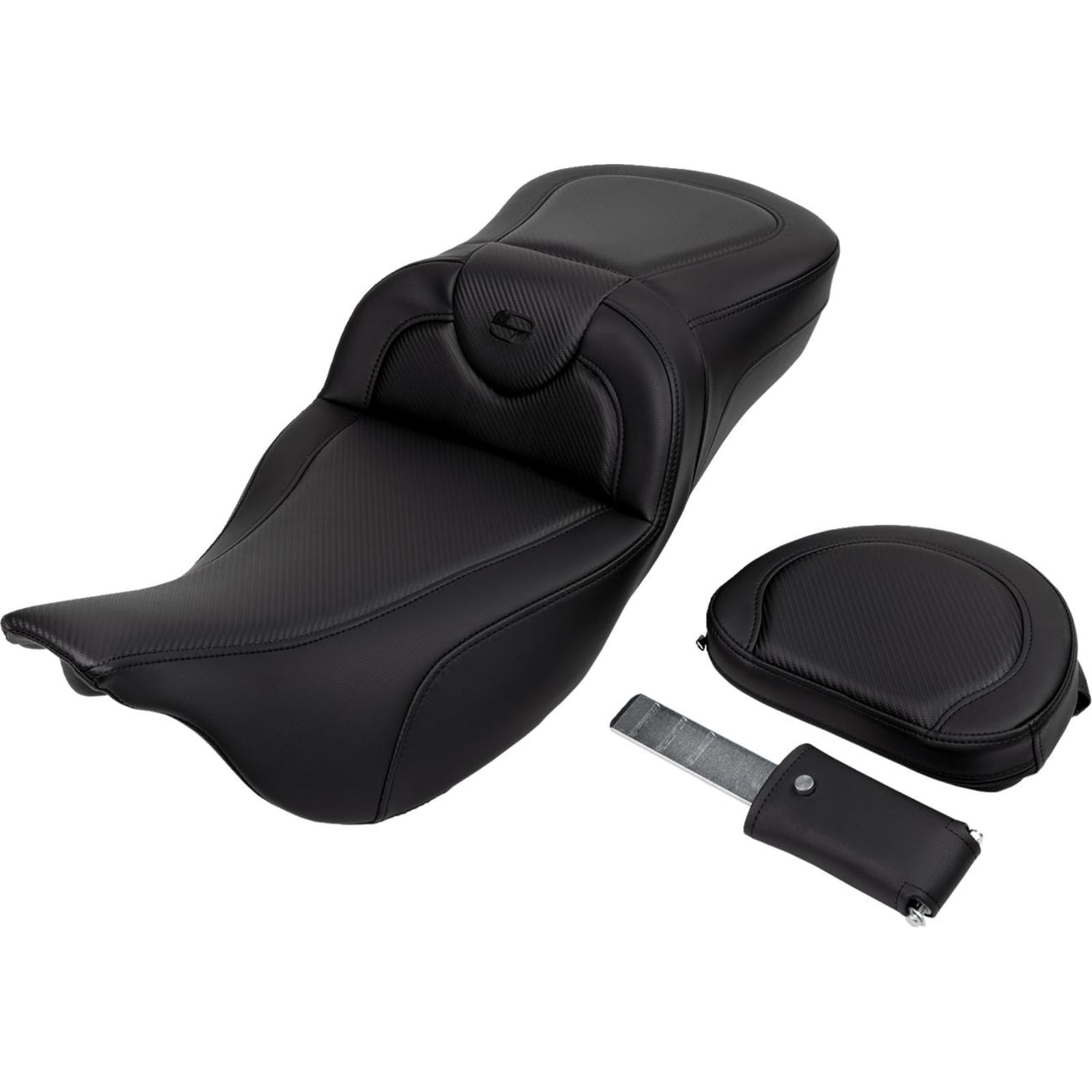Saddlemen Roadsofa™ Extended Reach Seat - Carbon Fiber - Black Stitch A808-07R-186BLK_1485764