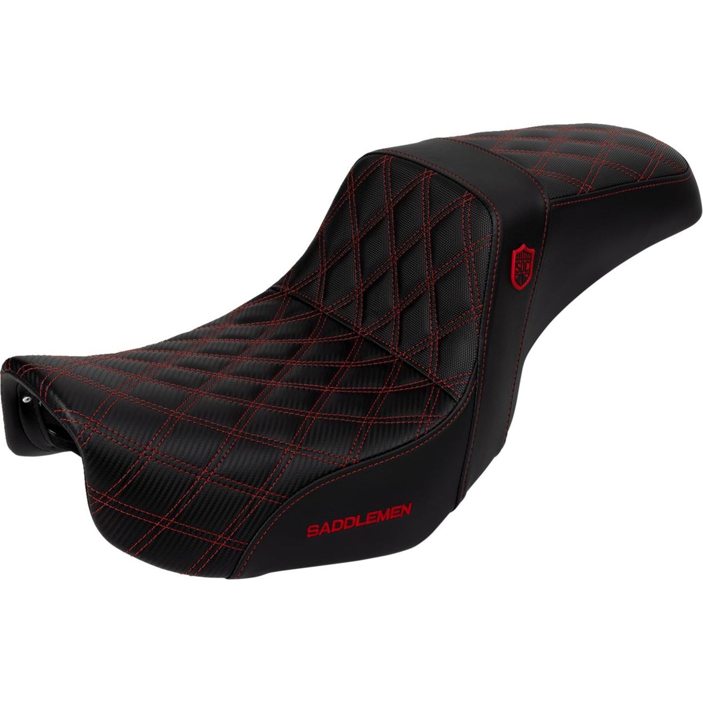 Saddlemen Pro Series SDC Performance Seat - Red Stitch - Dyna '06-'17 SC80604RED_1521530