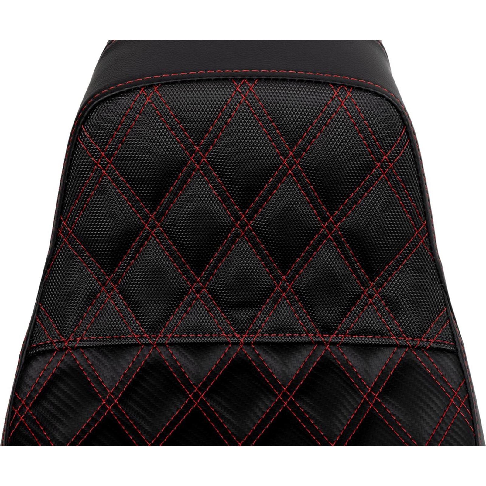 Saddlemen Pro Series SDC Performance Seat - Red Stitch - Dyna '06-'17 SC80604RED_1521531